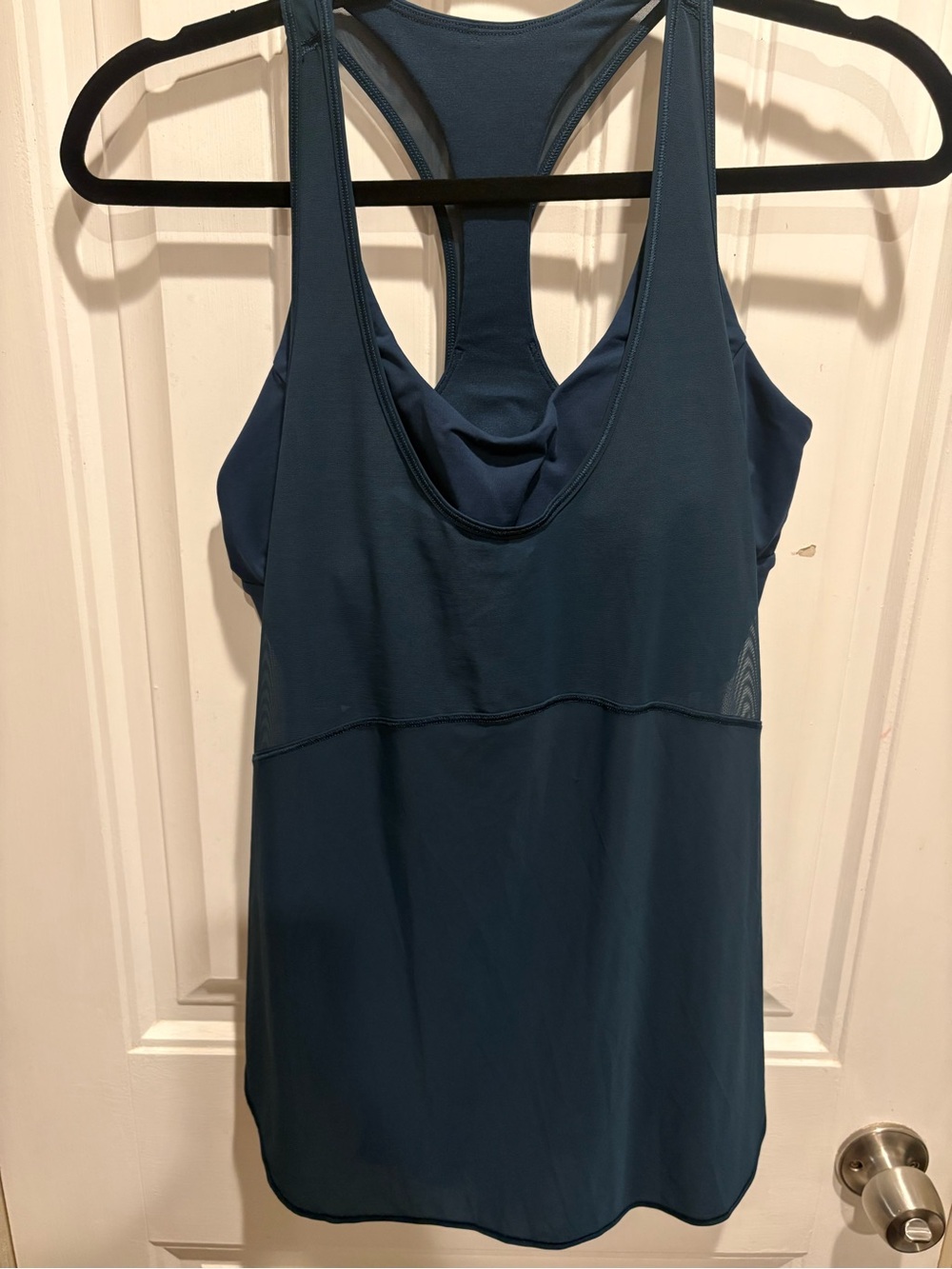 Lululemon Navy Blue Racerback With Built In Sport Bra Athletic Tank Top
